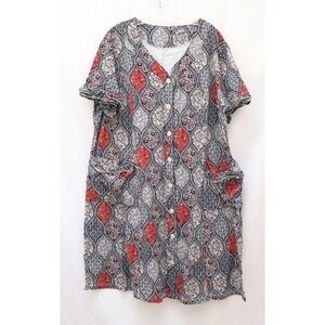 Elena paisley floral print dress midi lagenlook cotton resortwear Slavic cottage
